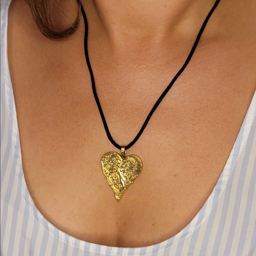 Erte heart pendant